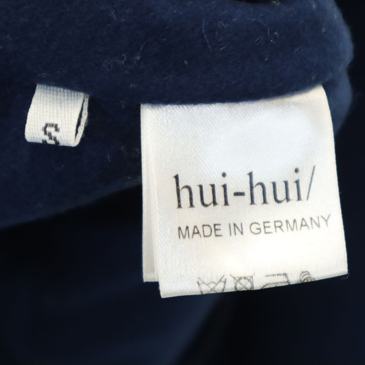 hui-hui ウィウィ ドイツ製 ウールコート S ネイビー レディース