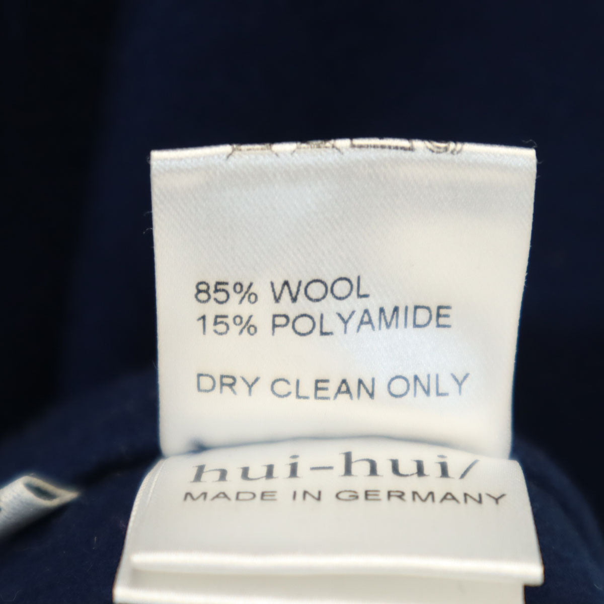 hui-hui ウィウィ ドイツ製 ウールコート S ネイビー レディース