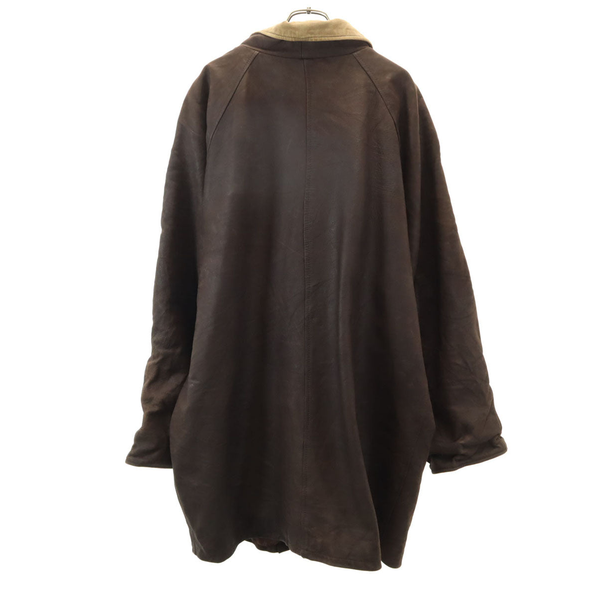 80s 90s オールド ファイヤーマン レザーコート 54 ブラウン 裏キルティング メンズ