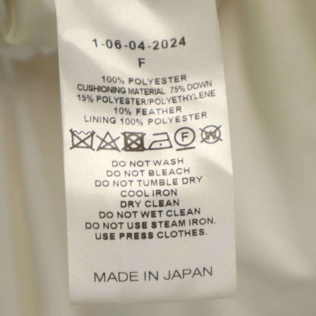 CYCLAS シクラス 日本製 ハイブリッドダウン ポンチョ F ホワイト レディース