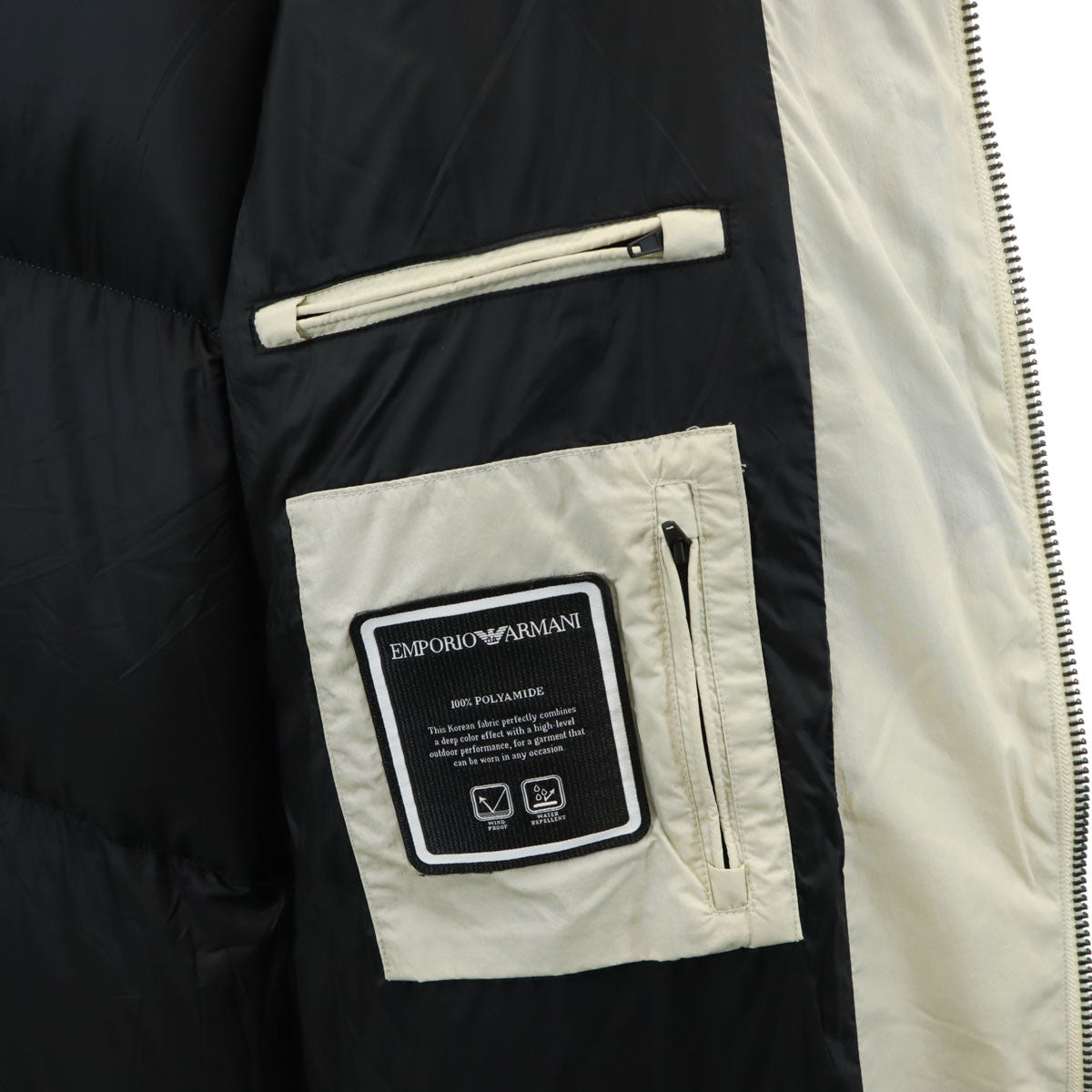 Emporio Armani エンポリオアルマーニ ダウンコート 46 アイボリー メンズ