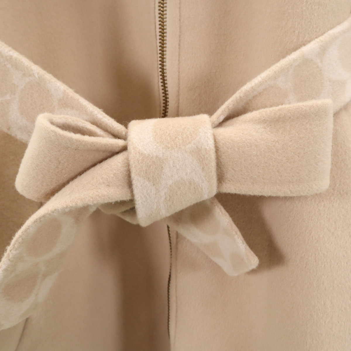 COACH コーチ ウールブレンド ポンチョ XS/S ベージュ系 レディース