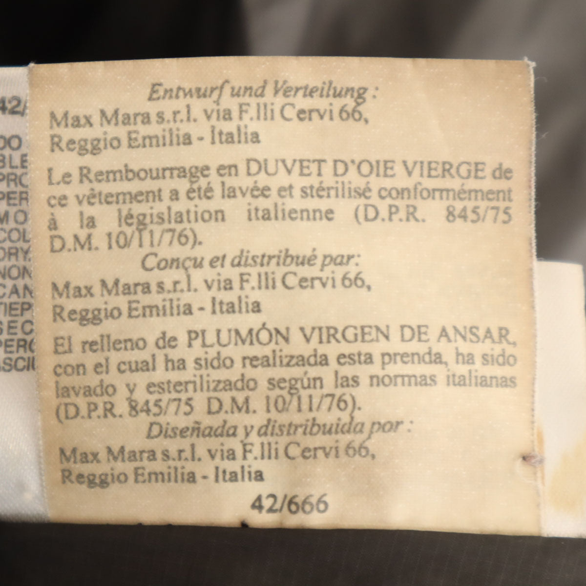 SPORT MAX CODE スポーツマックスコーデ ダウンコート 42 ブラック レディース