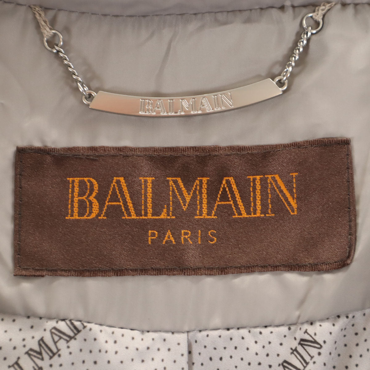 BALMAIN バルマン ダウンコート L グレー レディース