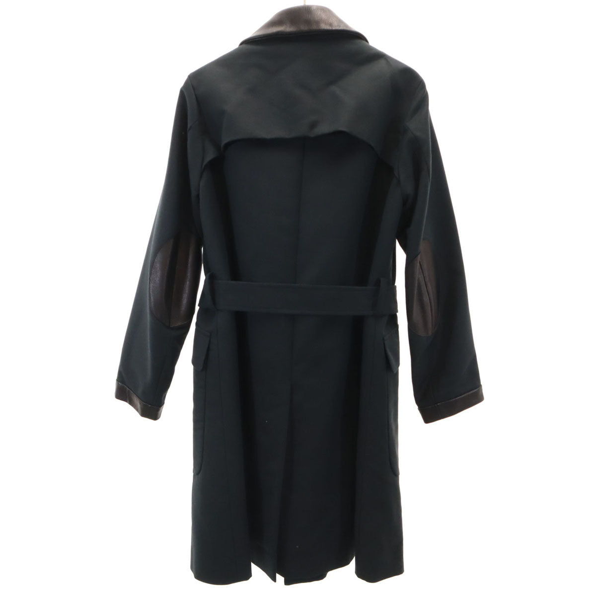 Drawer ドゥロワー 日本製 ステンカラーコート 36 ブラック ライナーベスト付き レディース