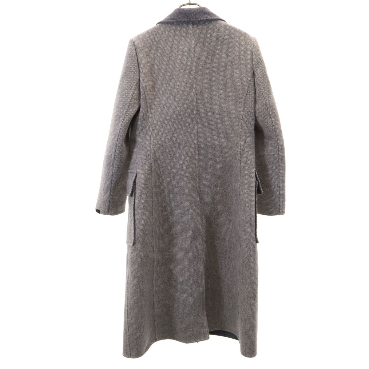 美品 LOUIS VUITTON ルイヴィトン イタリア製 ダブルブレスト ウールコート 36 グレー レディース