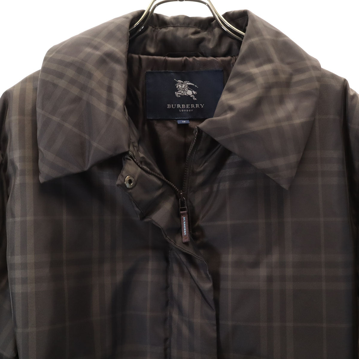 BURBERRY LONDON バーバリーロンドン チェック柄 ダウンコート 13 ブラウン 三陽商会 レディース