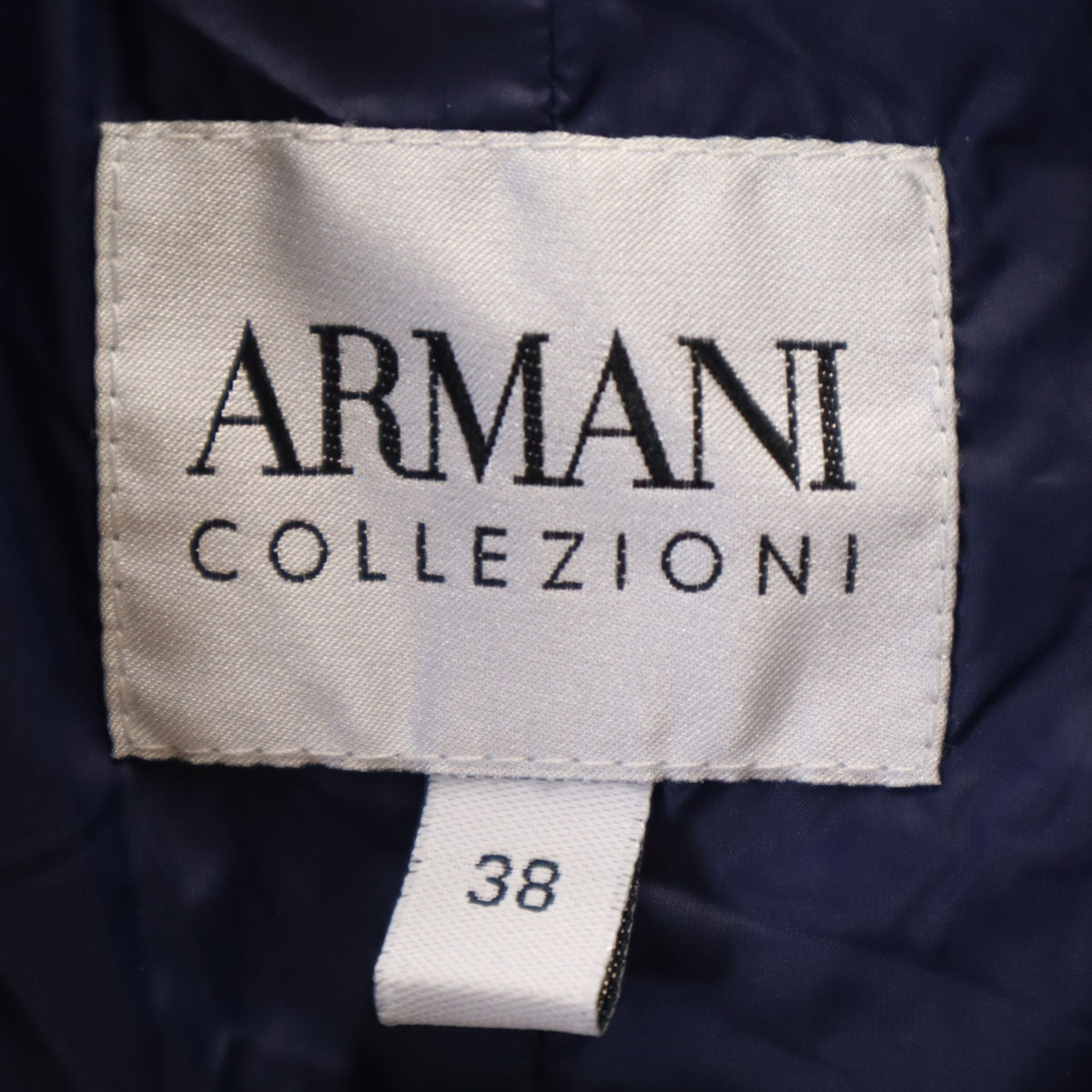 ARMANI COLLEZIONI アルマーニコレッツォーニ ダウンコート 38 ネイビー レディース