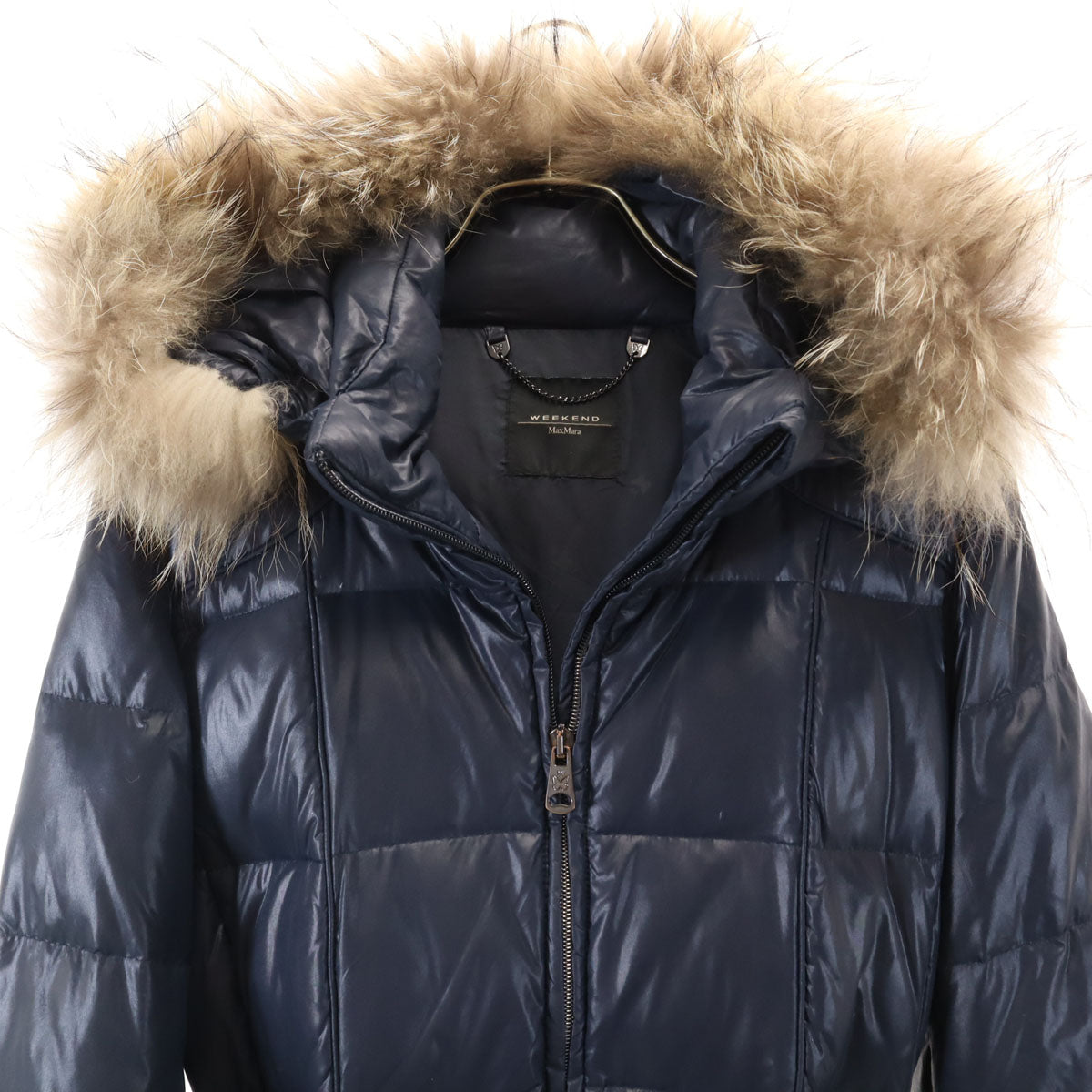 WEEKEND MaxMara ウィークエンドマックスマーラ ダウンコート 40 ネイビー レディース