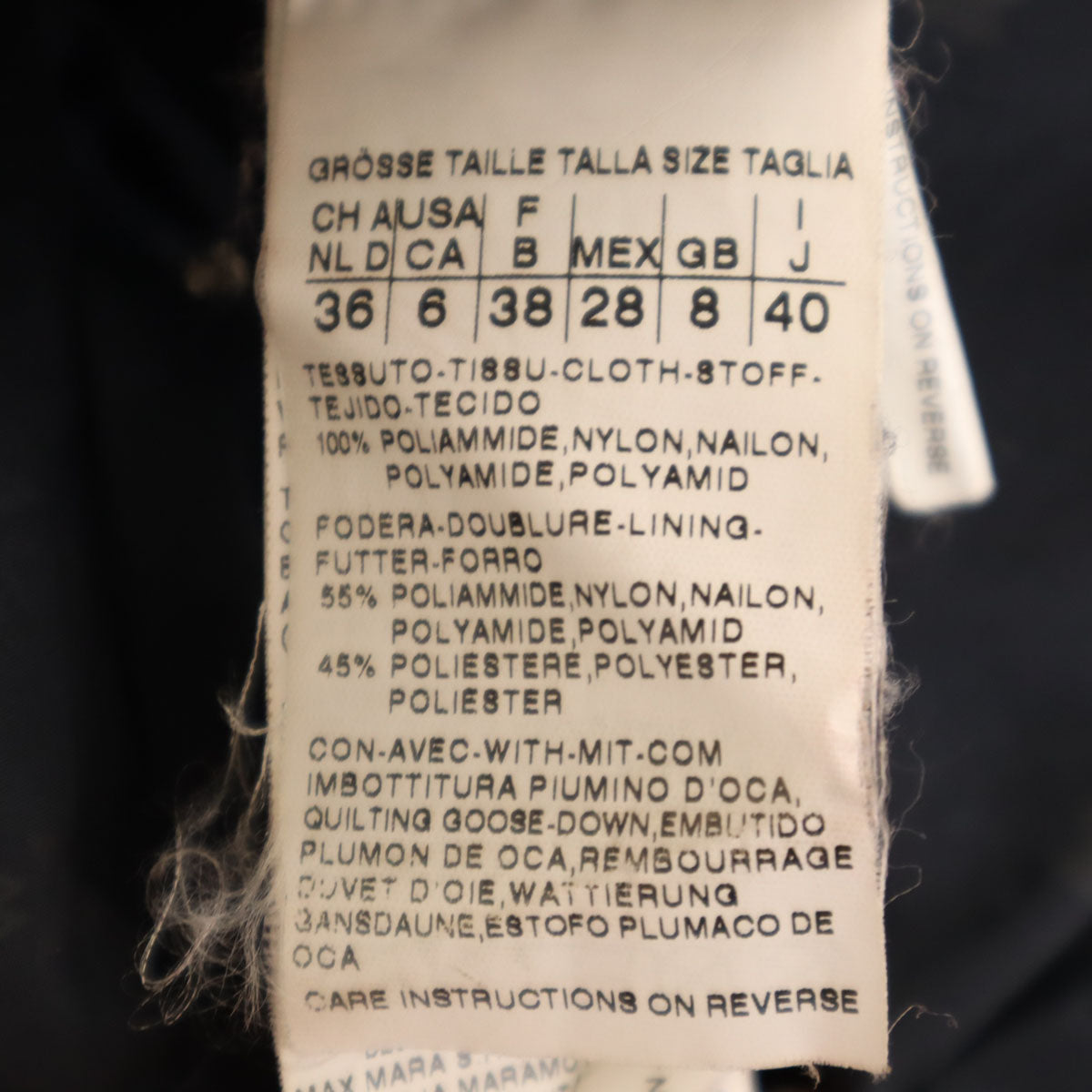 WEEKEND MaxMara ウィークエンドマックスマーラ ダウンコート 40 ネイビー レディース