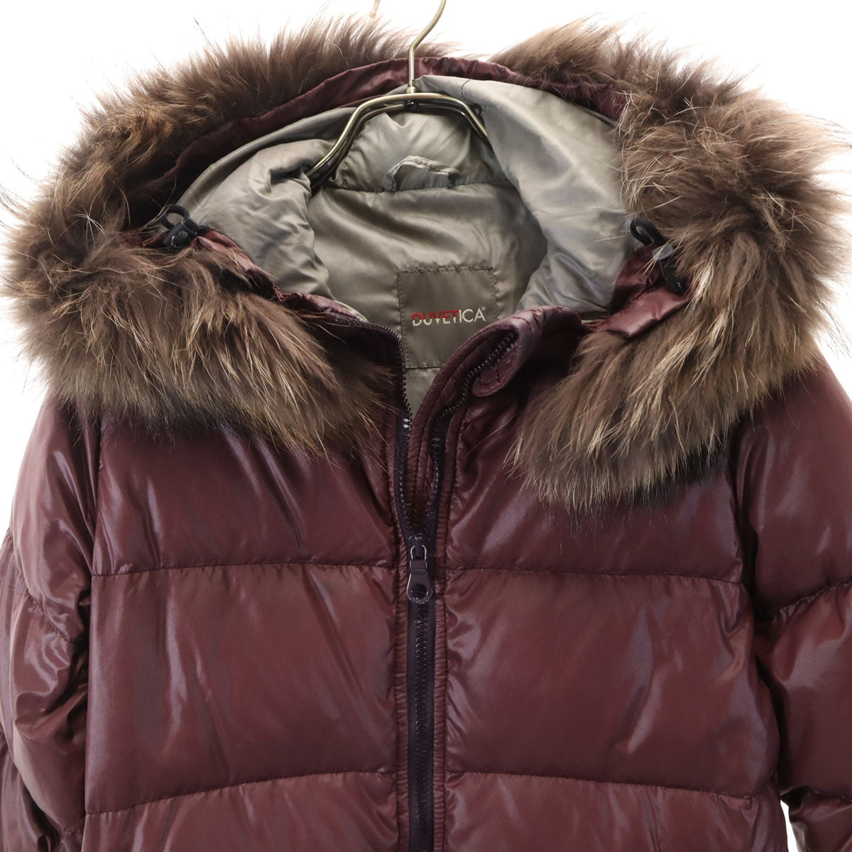 DUVETICA デュベティカ kappa ダウンコート 40 ボルドー ラクーンファー付き レディース