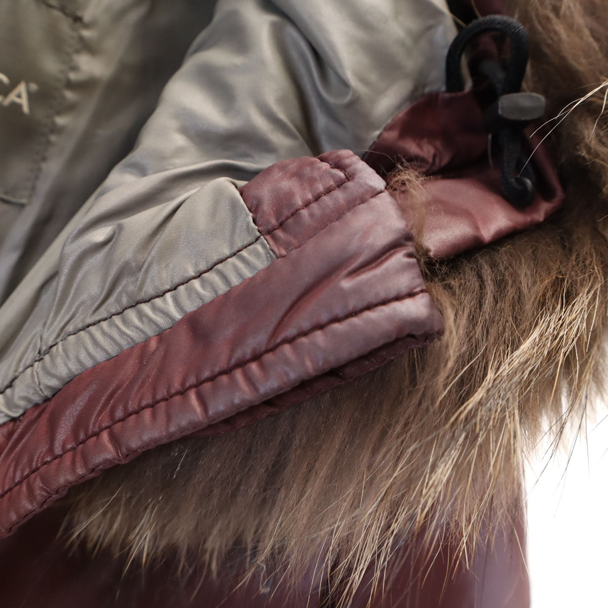 DUVETICA デュベティカ kappa ダウンコート 40 ボルドー ラクーンファー付き レディース