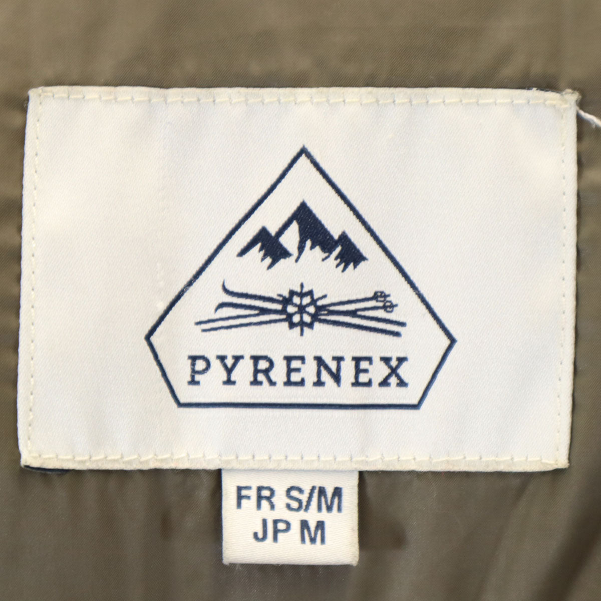 Pyrenex ピレネックス ダウン モッズコート M オリーブ系 ラクーンファー付き メンズ