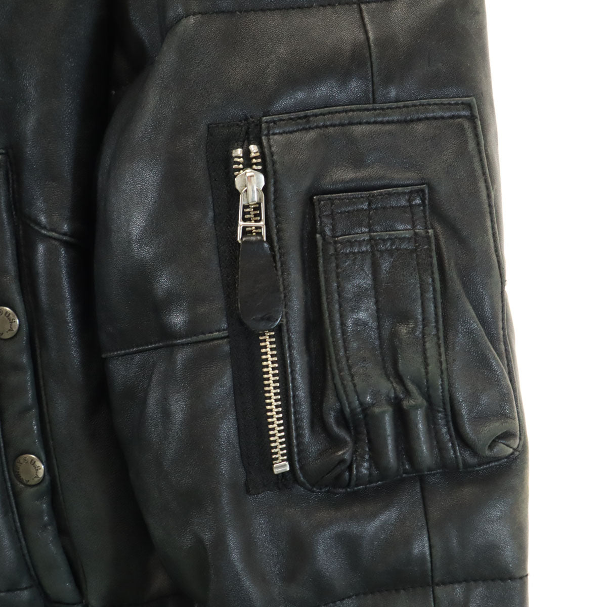 AVIREX アヴィレックス 羊革 レザー N-3B フライトジャケット XL ブラック メンズ