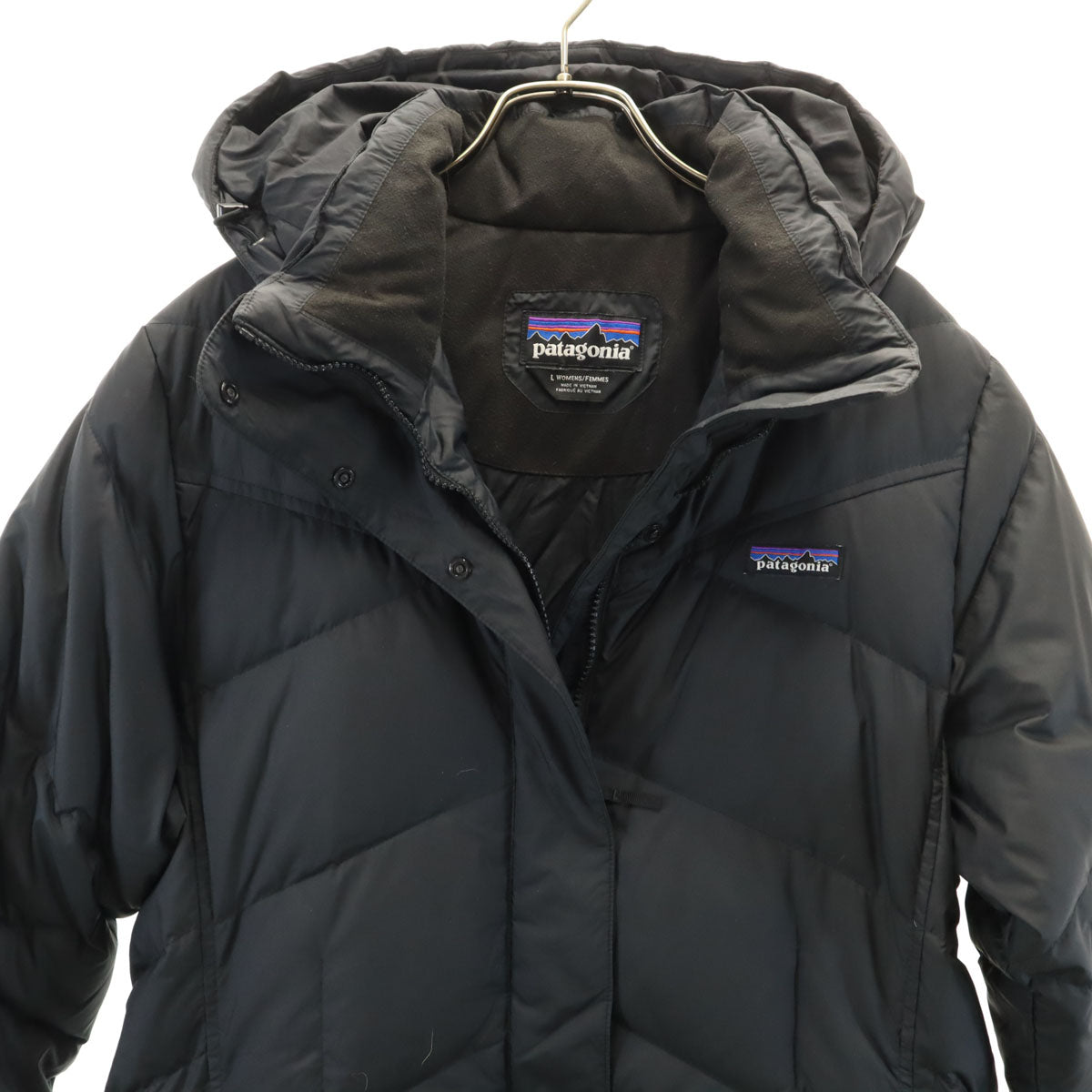 美品 patagonia パタゴニア ダウンコート L ブラック アウトドア 28441FA19 レディース