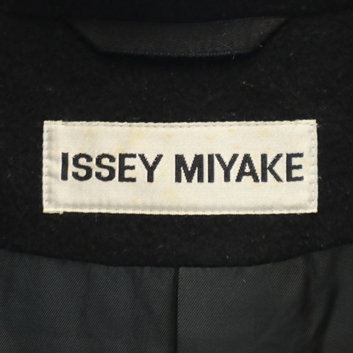 美品 ISSEY MIYAKE イッセイミヤケ 90s 日本製 ウールブレンド オールド ドルマン コート M ブラック レディース