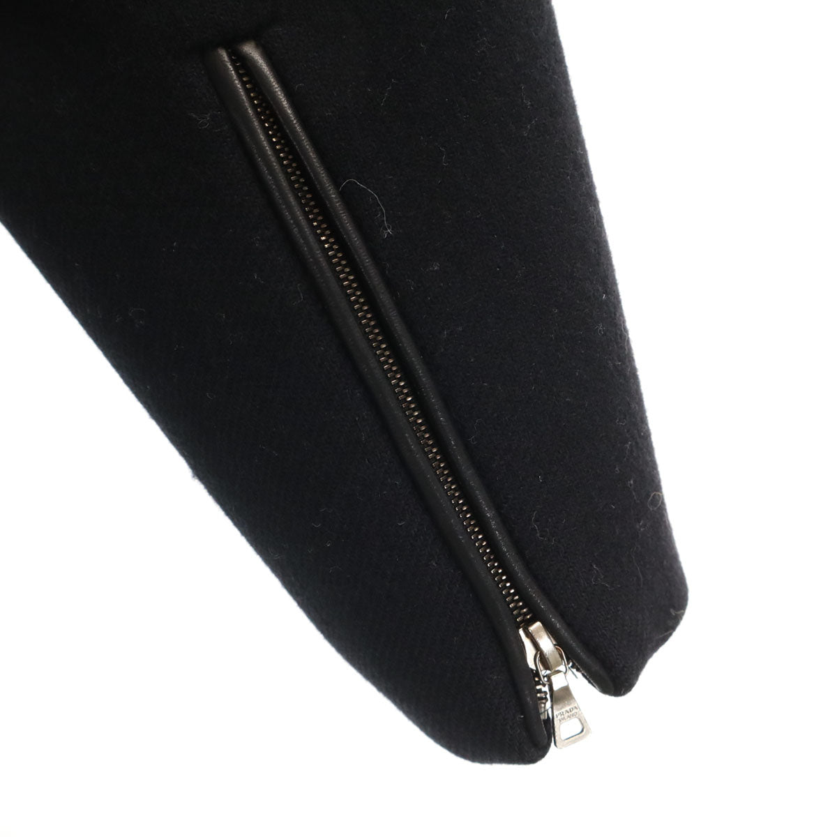 美品 PRADA プラダ イタリア製 ウールコート 38 ブラック レディース