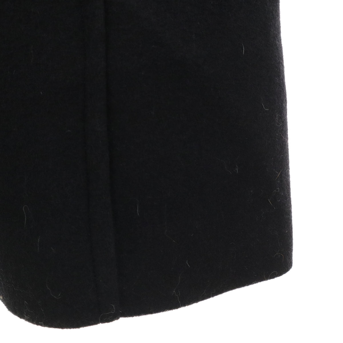 BLUE LABEL CRESTBRIDGE ブルーレーベルクレストブリッジ ウールコート 38 ブラック ラビットファー付き レディース