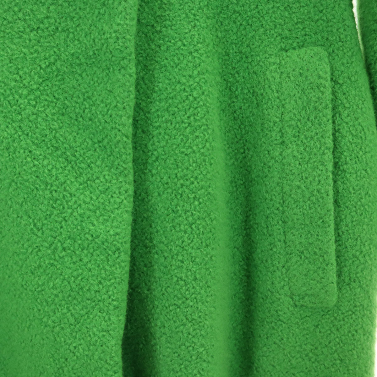 美品 Christian Dior クリスチャンディオール 90s アンゴラブレンド オールド ブークレ ウールコート 9 黄緑 レディース