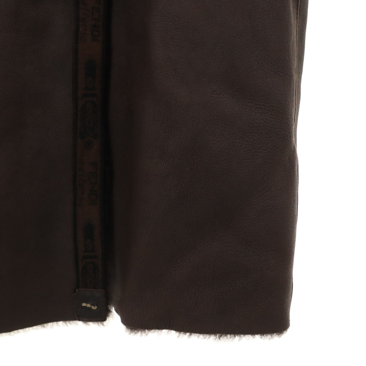 FENDI フェンディ ムートンコート 38 ブラウン レディース