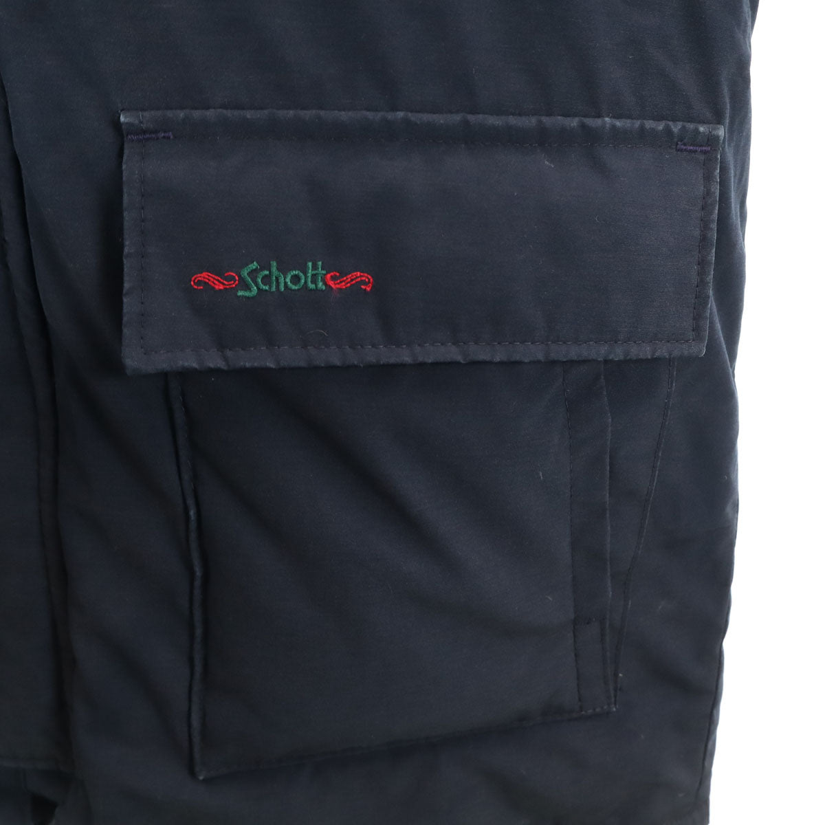 schott ショット USA製 ダウンコート L ネイビー メンズ
