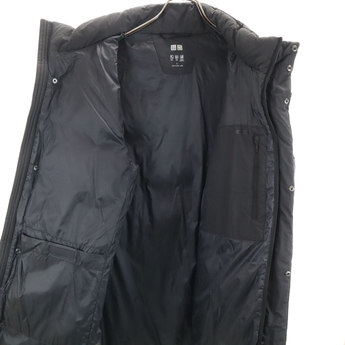 UNIQLO ユニクロ シームレス ダウンパーカー L ブラック メンズ