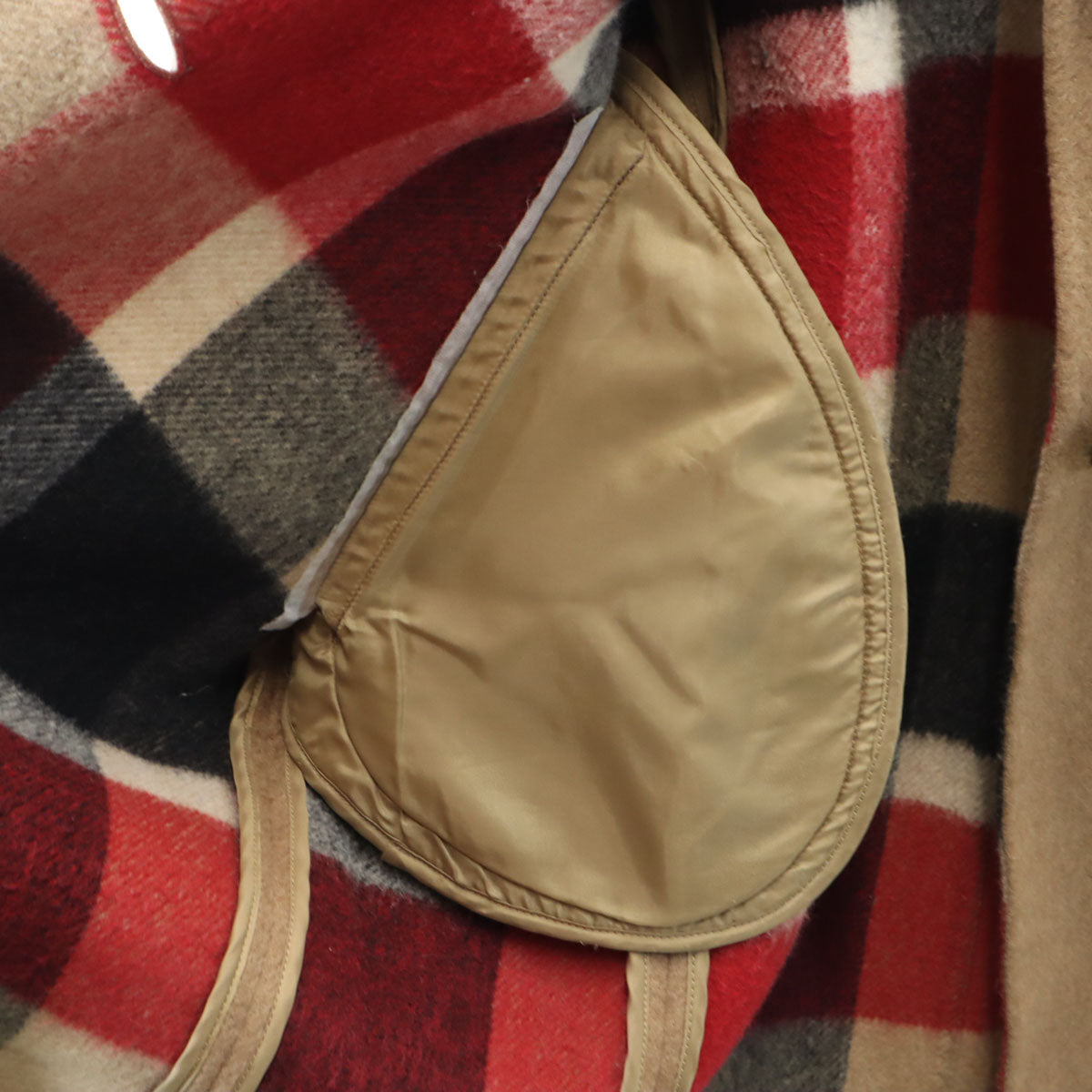 BLUE LABEL CRESTBRIDGE ブルーレーベルクレストブリッジ フーデッド ウールコート 38 ベージュブラウン レディース