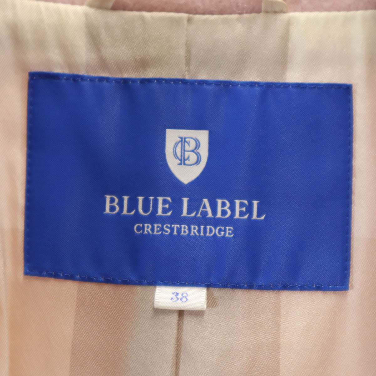 BLUE LABEL CRESTBRIDGE ブルーレーベルクレストブリッジ ウールコート 38 ピンク レディース