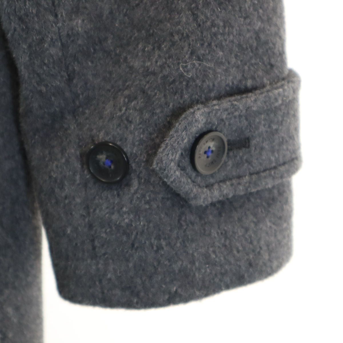 Paul Smith BLACK ポールスミス ブラック スタンドカラー ウールコート 42 チャコールグレー レディース