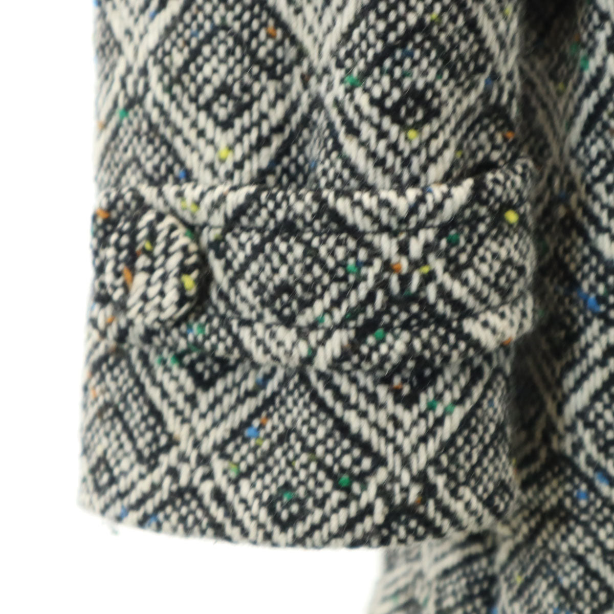 SEE BY CHLOE シーバイクロエ 総柄 ツイード チェスターコート 38 ホワイト レディース