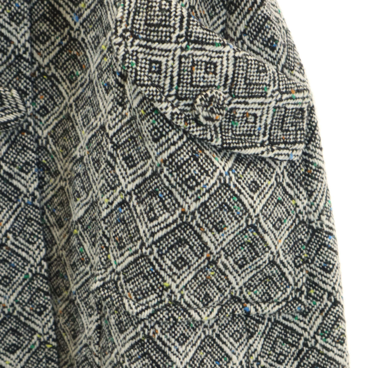 SEE BY CHLOE シーバイクロエ 総柄 ツイード チェスターコート 38 ホワイト レディース