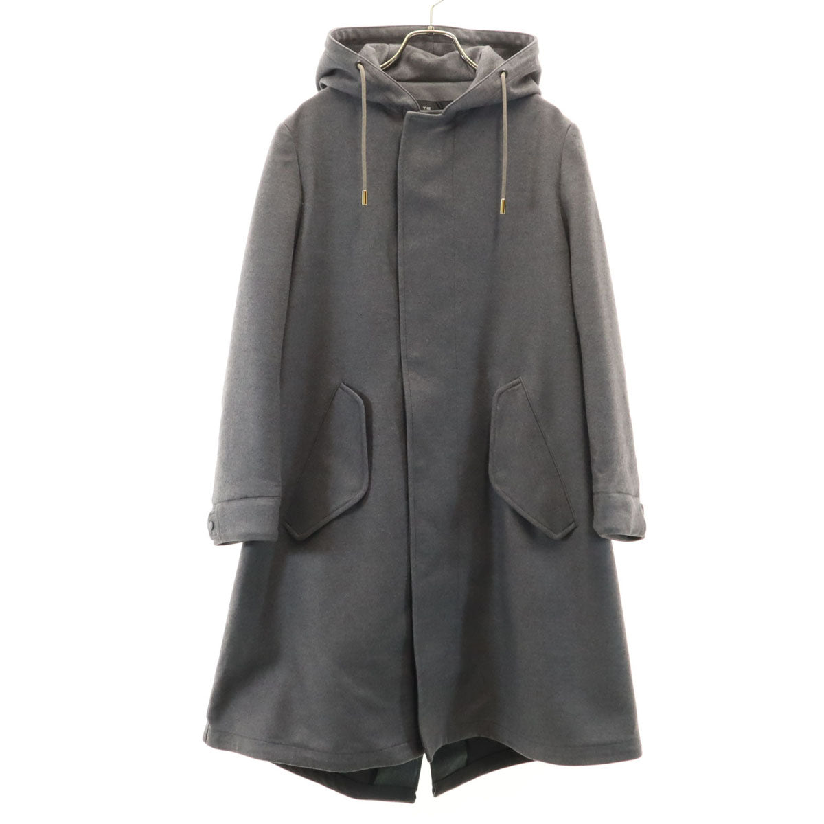 美品 THE RERACS ザリラクス 19FW 日本製 フーデッド ウールコート 36 グレー レディース