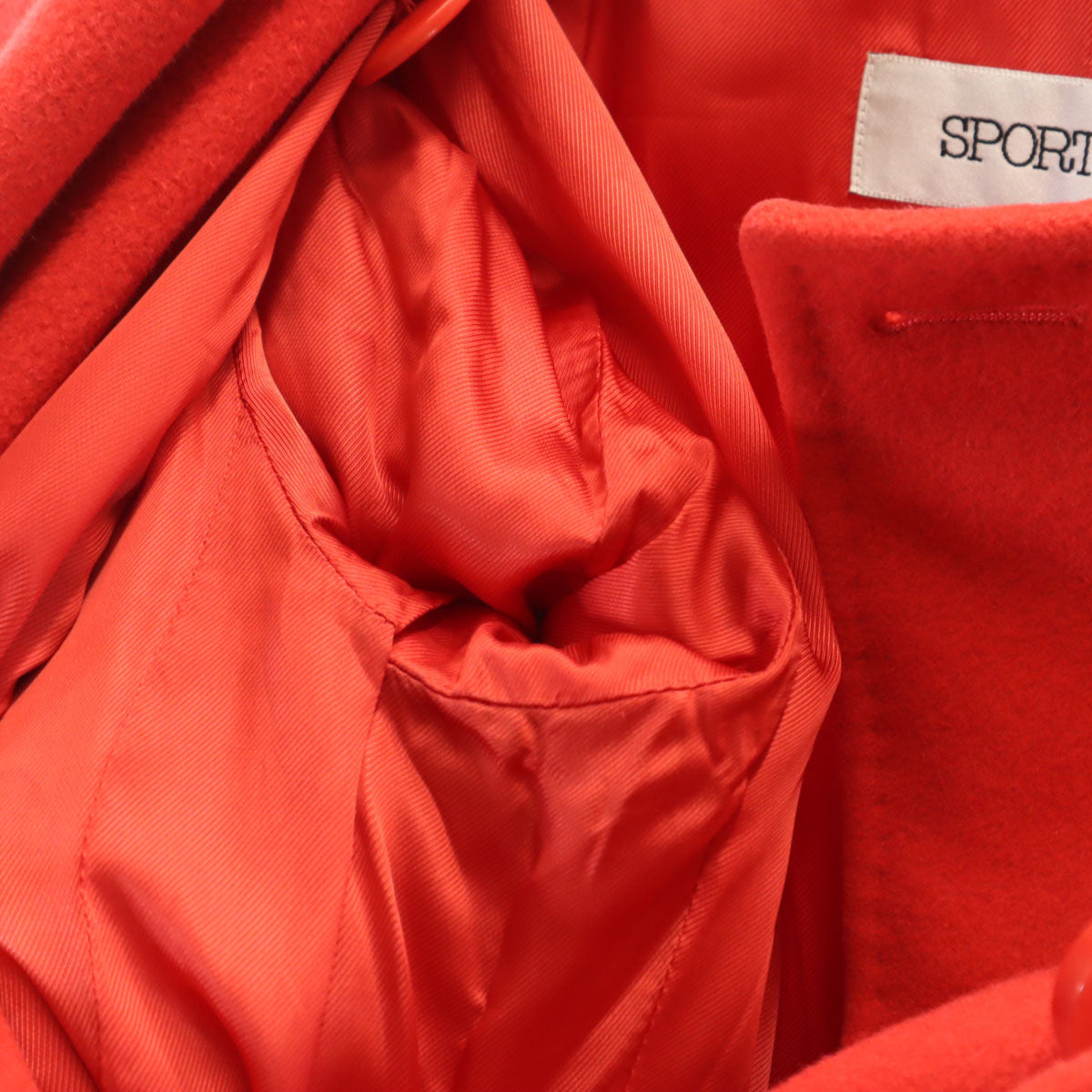 SPORTMAX スポーツマックス イタリア製 ウールブレンド ウールコート 38 レッド レディース