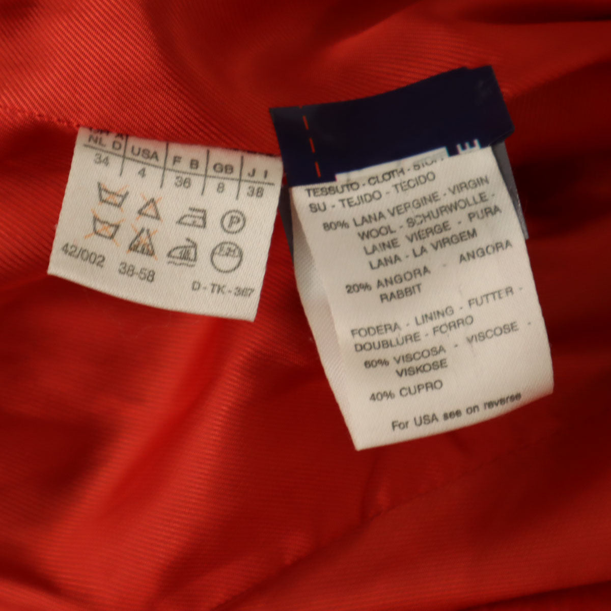 SPORTMAX スポーツマックス イタリア製 ウールブレンド ウールコート 38 レッド レディース