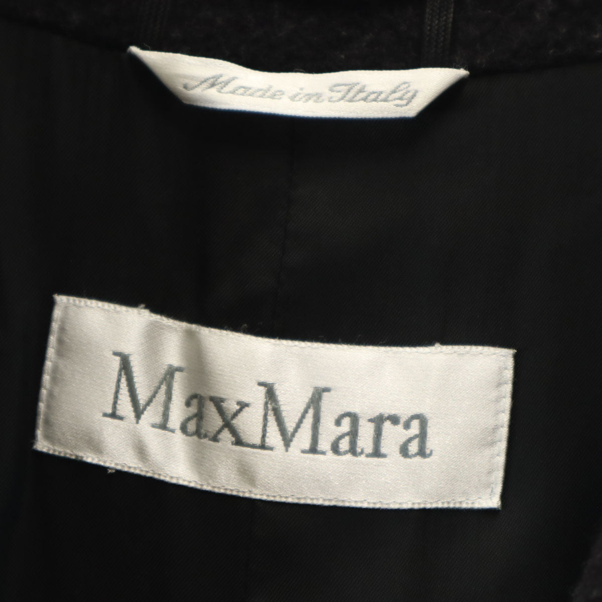 MAX MARA マックスマーラ イタリア製 ウールブレンド ウールコート 38 ブラック レディース