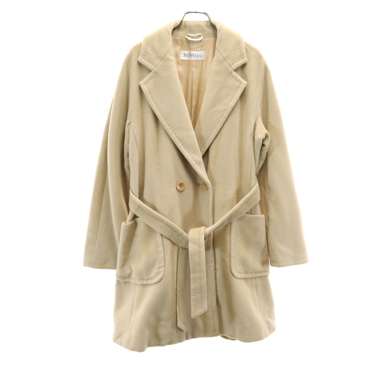 美品✨マックスマーラ マキシコート 柔らかウール 女優襟 銀タグ ベージュ 40 Max Mara（マックスマーラ） 【セール40%OFF 】MAX MARA STUDIO