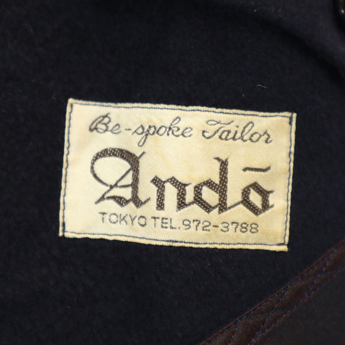 Ando カシミヤ100% コート ネイビー メンズ