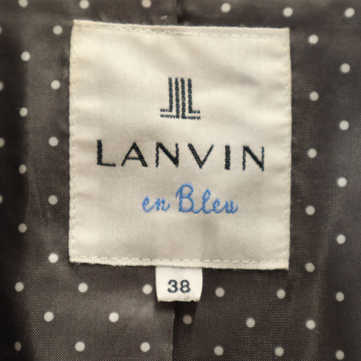 LANVIN en Bleu ランバンオンブルー ウールコート 38 ブラック レディース
