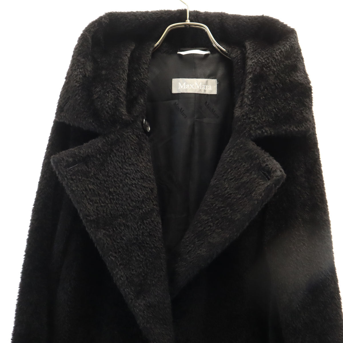 MAX MARA マックスマーラ アルパカブレンド コート 40 ブラック レディース