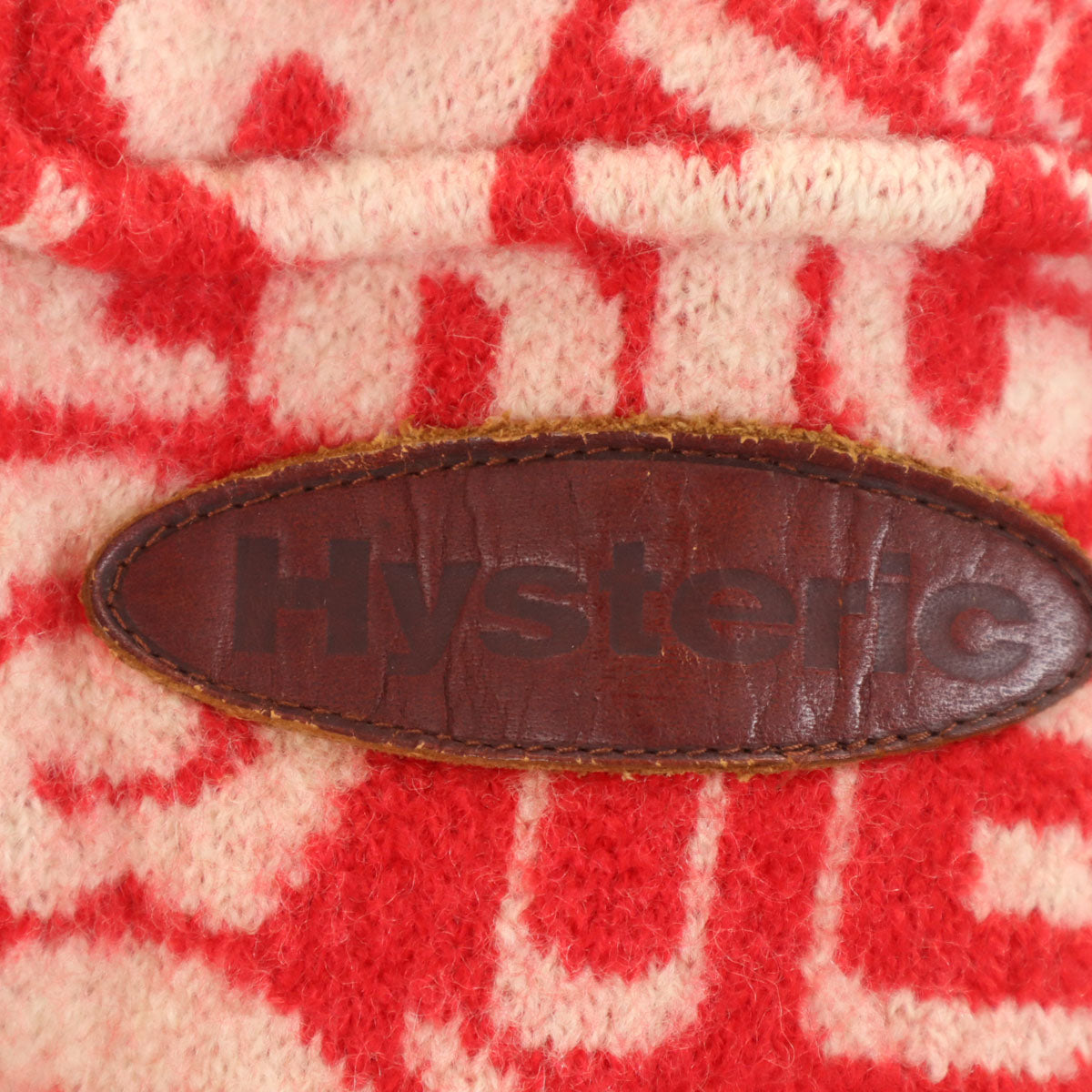 HYSTERIC GLAMOUR ヒステリックグラマー ウール 総柄 ダッフルコート 140 レッド キッズ