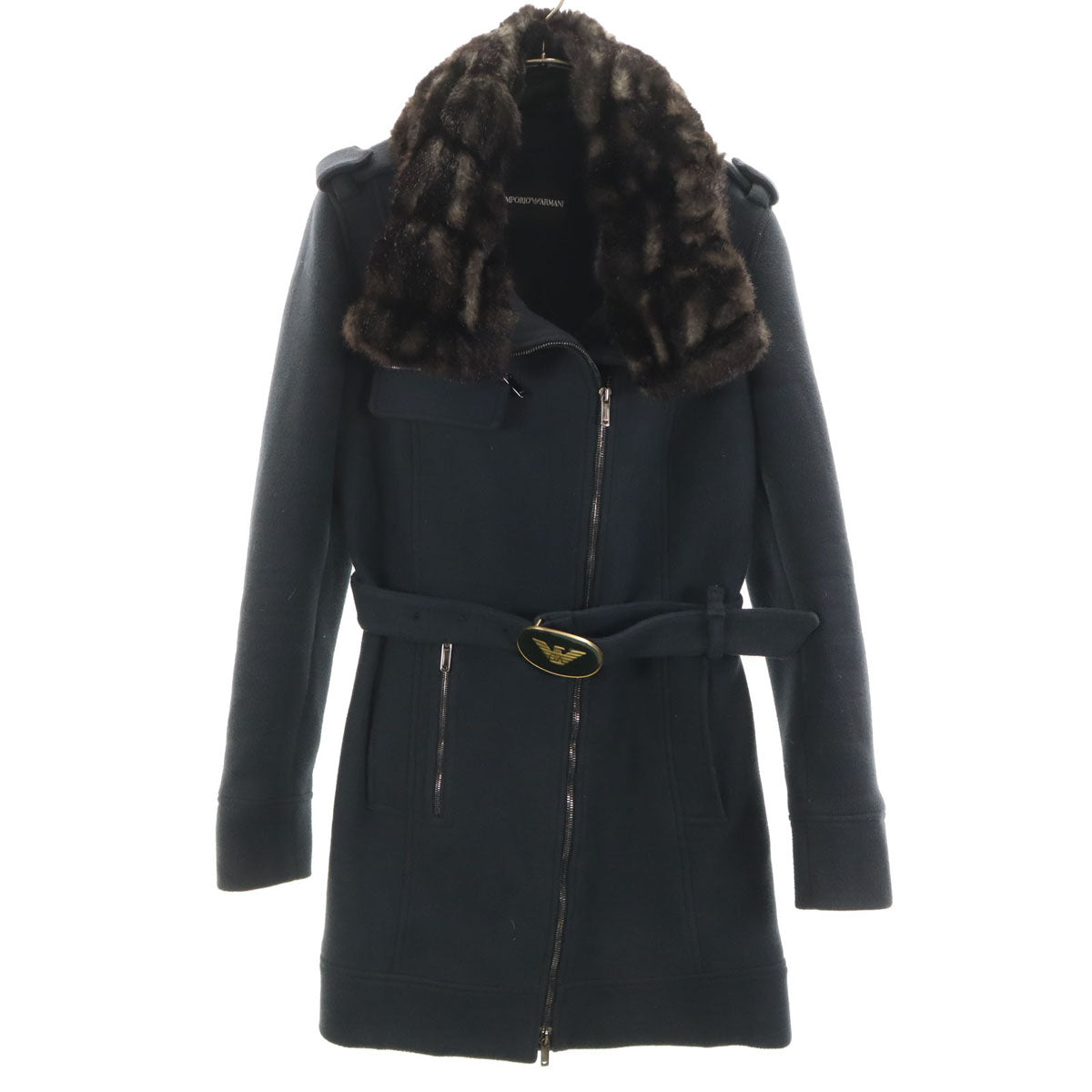Emporio Armani エンポリオアルマーニ コート 42 ネイビー レディース
