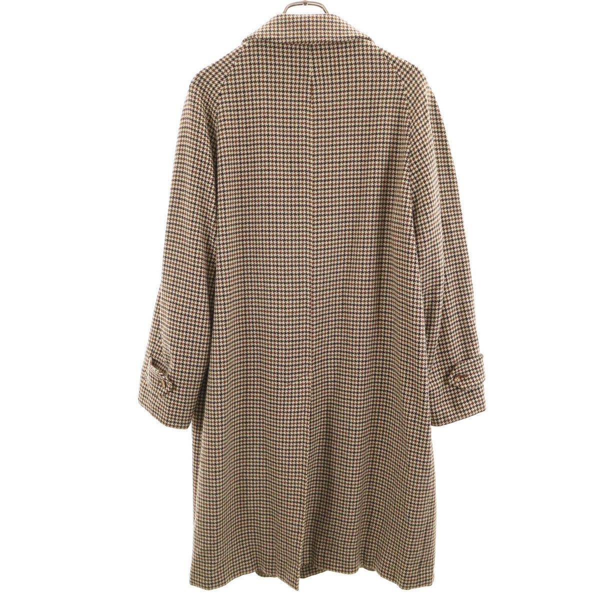 Burberrys バーバリーズ 90s カシミヤブレンド オールド ハウンドトゥース ステンカラーコート M ブラウン 千鳥柄 メンズ