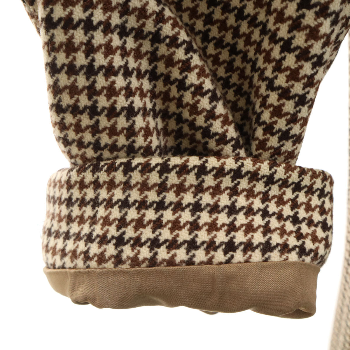 Burberrys バーバリーズ 90s カシミヤブレンド オールド ハウンドトゥース ステンカラーコート M ブラウン 千鳥柄 メンズ