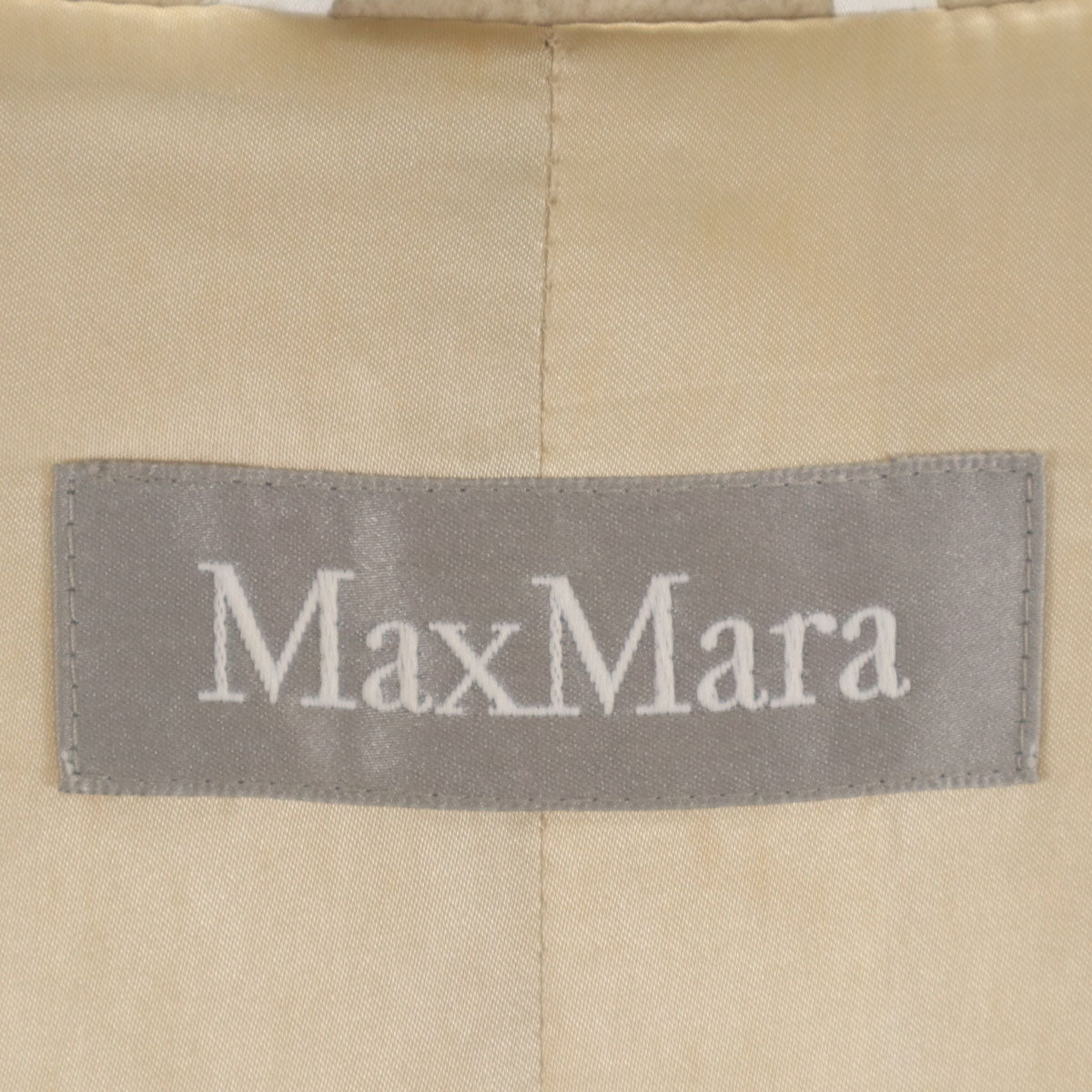 MAX MARA マックスマーラ イタリア製 ウールコート 42 グレージュ レディース