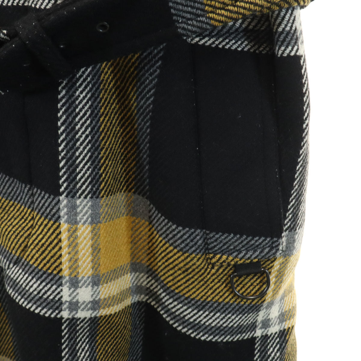 DIESEL ディーゼル ウールブレンド チェック コート M ブラック メンズ