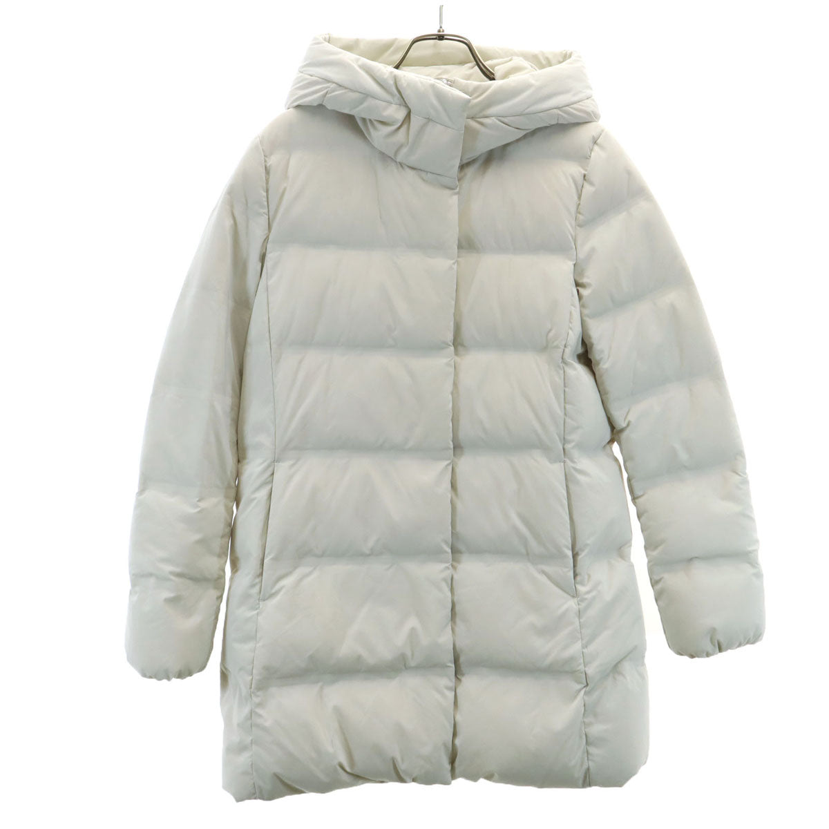 UNIQLO ユニクロ シームレス ショート ダウンコート S グレージュ系 レディース