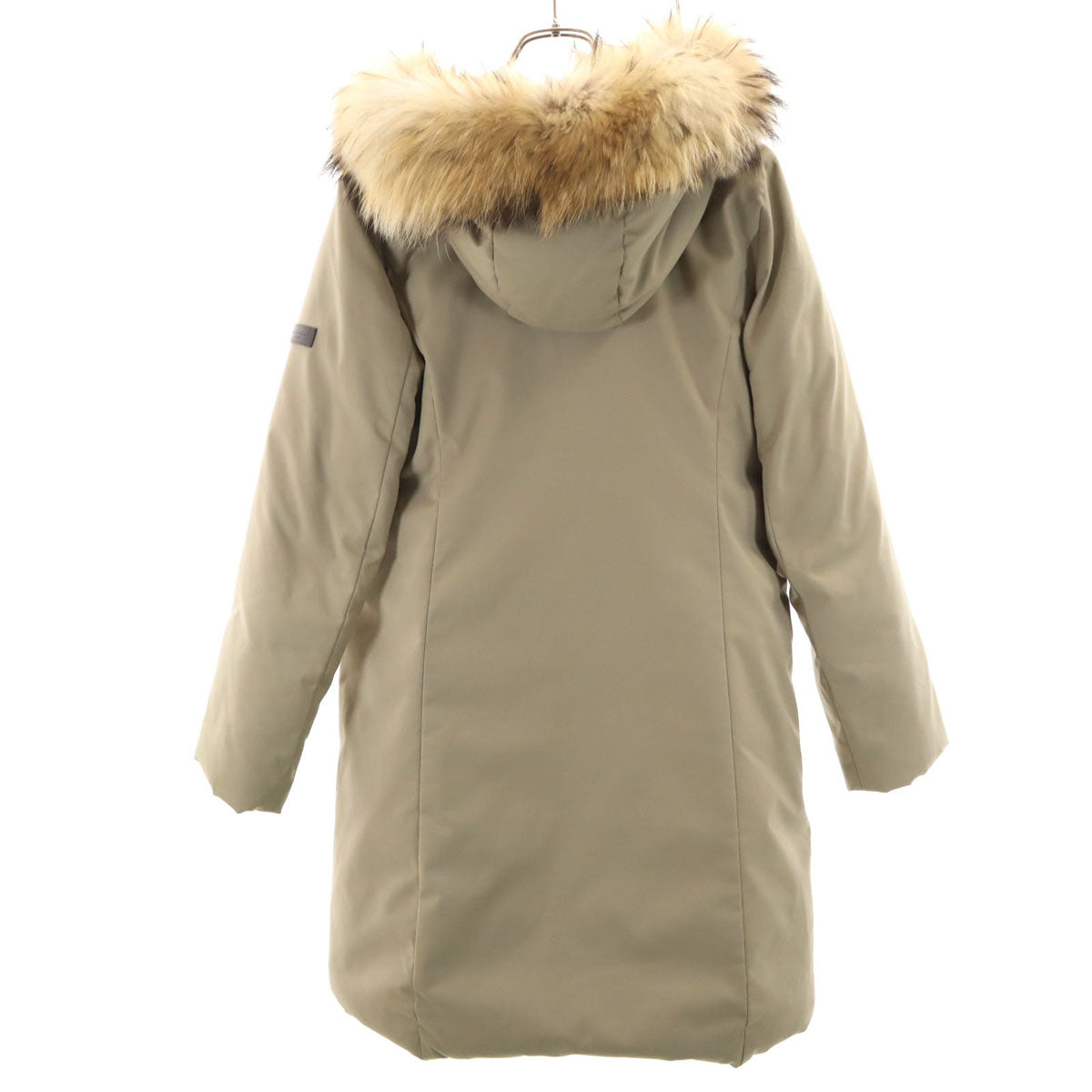 MACKINTOSH LONDON マッキントッシュロンドン ダウンコート 40 ベージュ ラクーンファー付き モッズ レディース