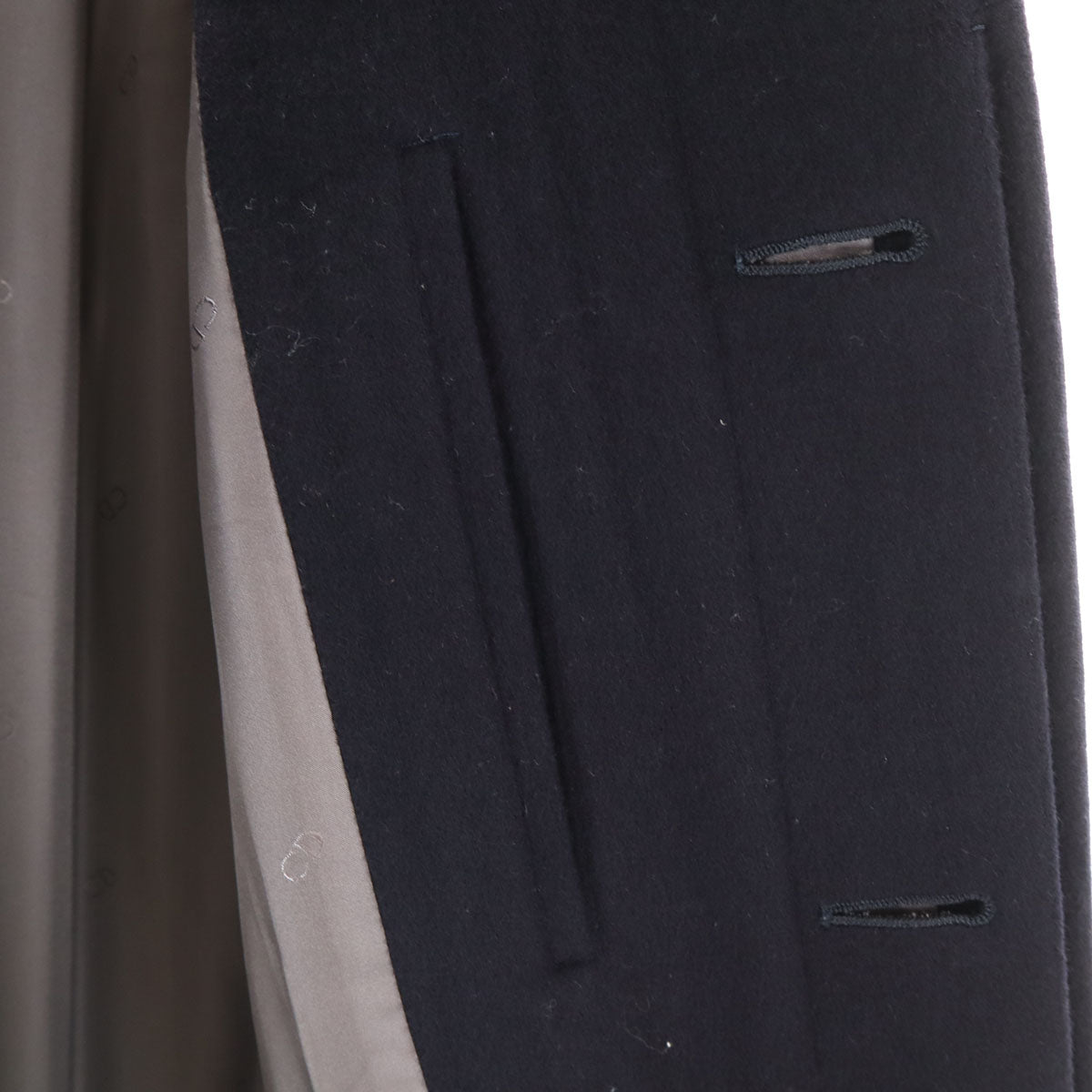 Christian Dior MONSIEUR クリスチャンディオール ムッシュ 90s カシミヤブレンド オールド ステンカラーコート S ネイビー メンズ