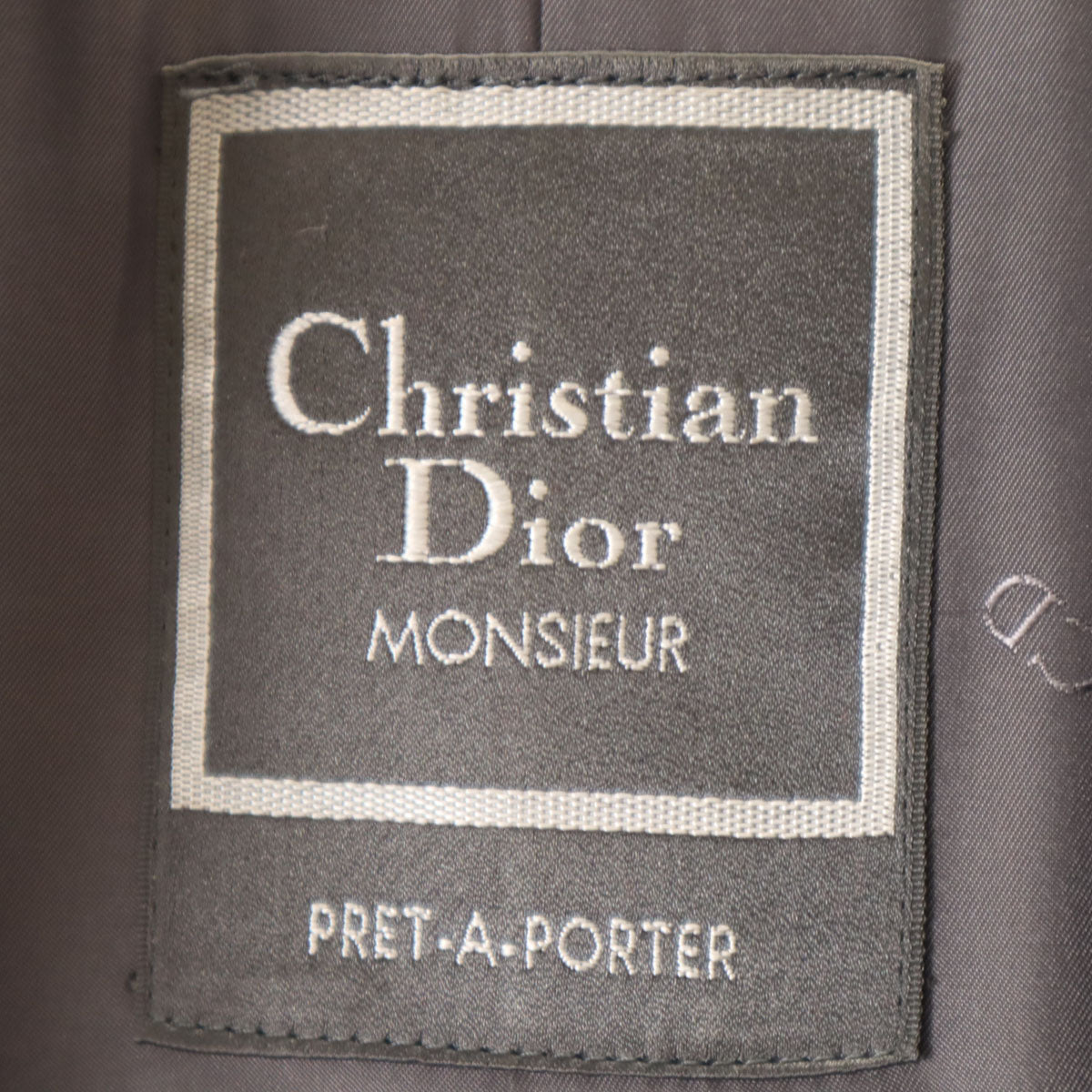 Christian Dior MONSIEUR クリスチャンディオール ムッシュ 90s カシミヤブレンド オールド ステンカラーコート S ネイビー メンズ