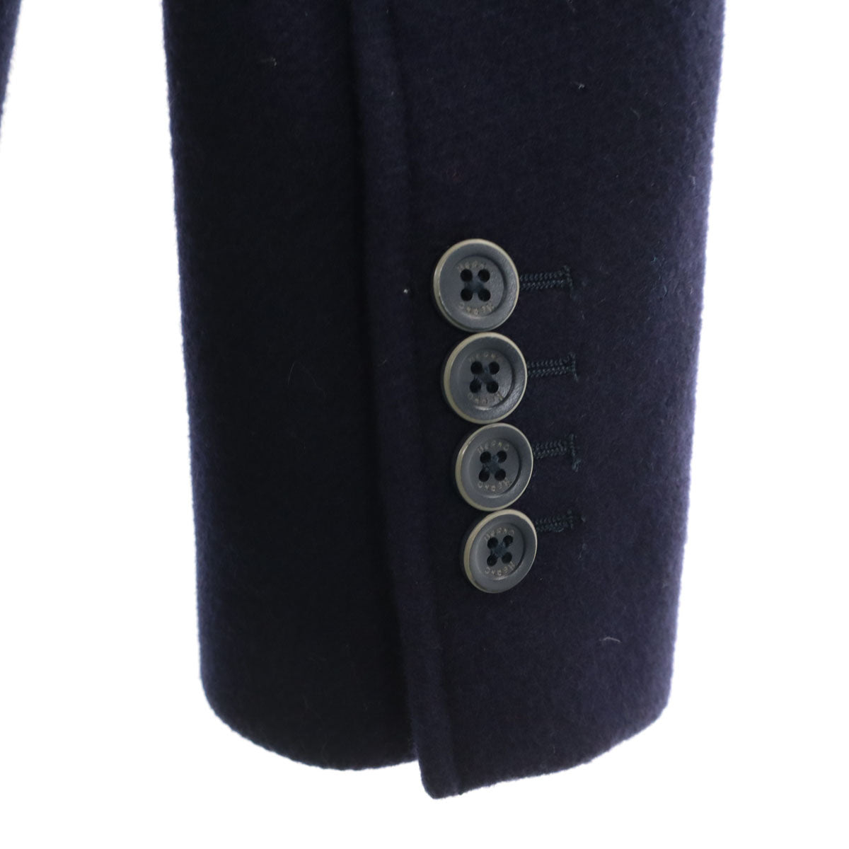 Herno ヘルノ イタリア製 チェスターコート 44 ネイビー 中綿 メンズ